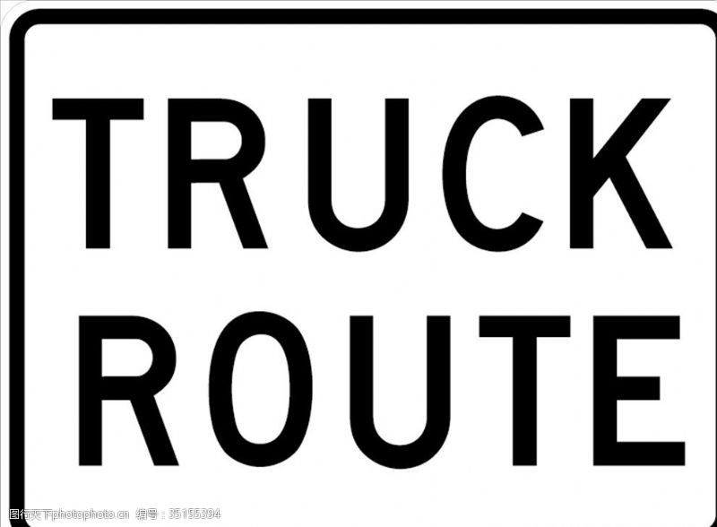 路线指引外国交通图标卡车路线图标
