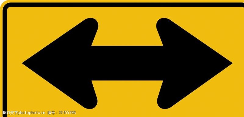 路线指引外国交通图标双向箭头标识