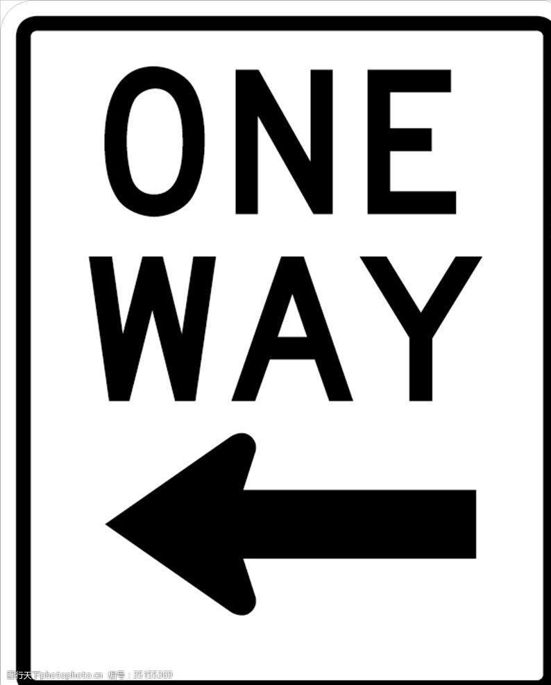 路线指引外国交通图标向左行驶图标