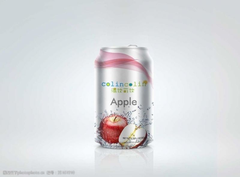 苹果产品样机饮料包装平面设计图