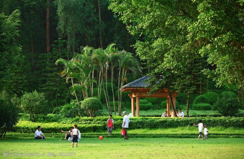 住宅区社区小区景观环境摄影素材图