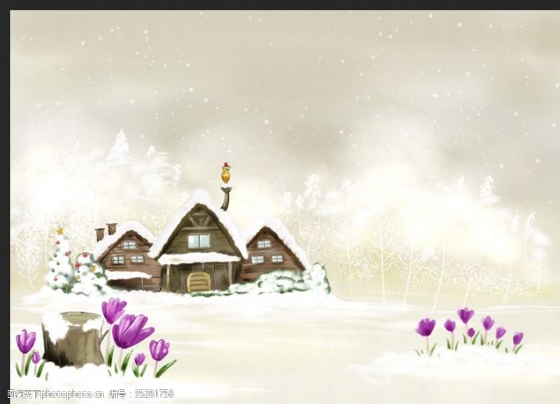雪人动画背景