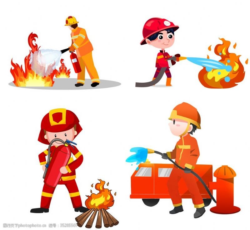 卡通创意网站卡通消防员