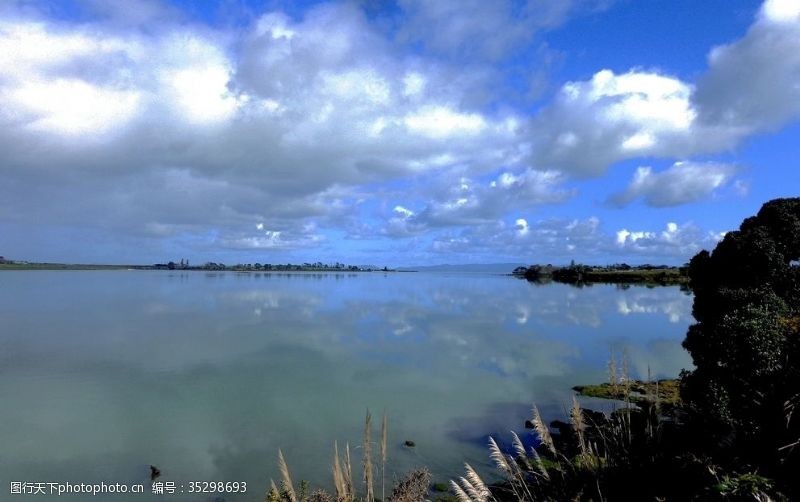 新西兰海滨风光奥克兰海滨风光天空之镜