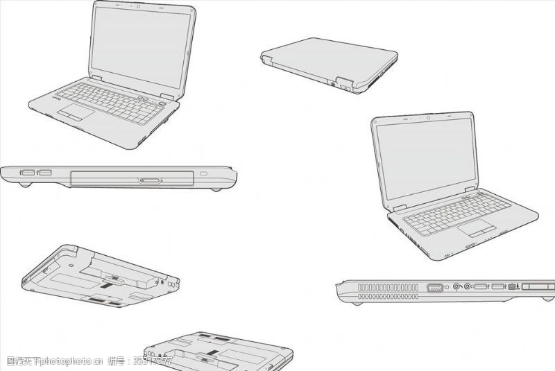 laptop电子图标系列笔记本电脑