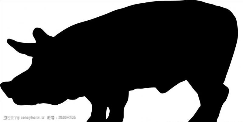 卡通野猪野生动物系列猪野猪矢量图