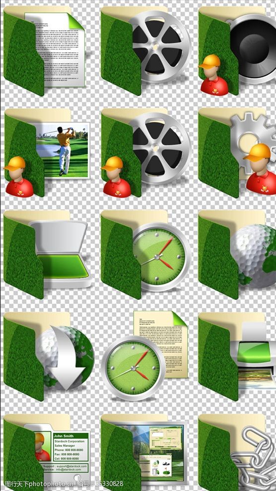 高尔夫器材高尔夫运动PNG透明背景