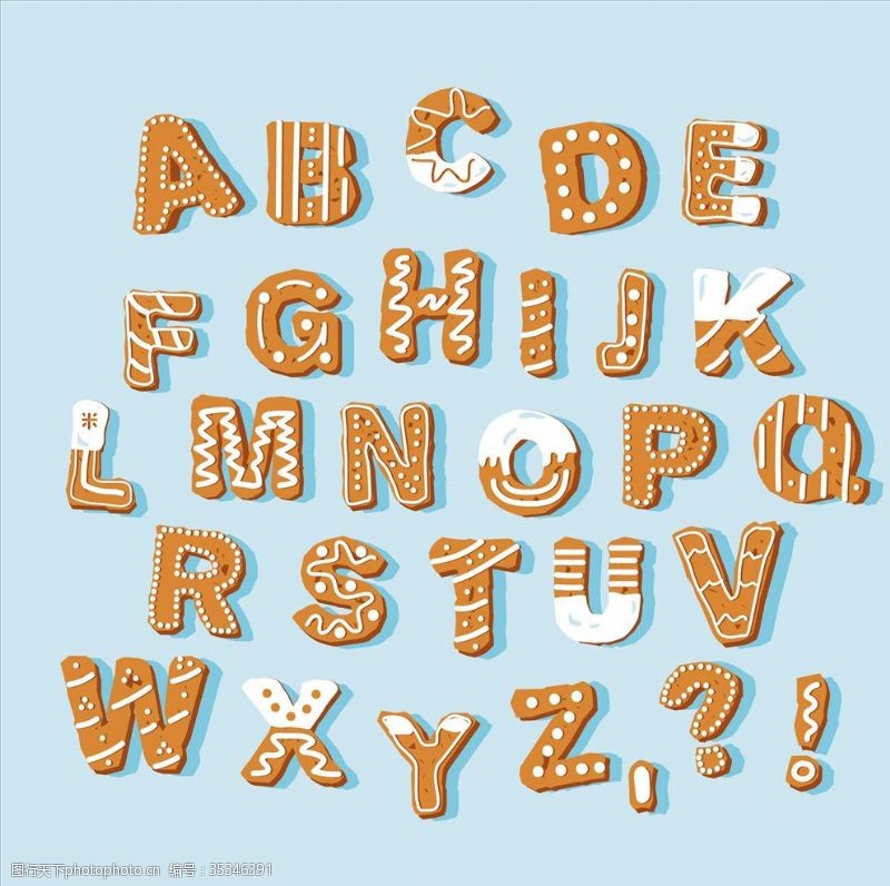 立体数字饼干字母