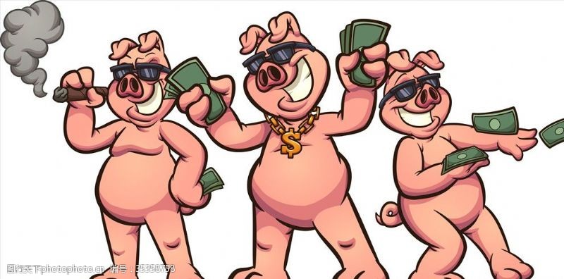 卡通小猪图案
