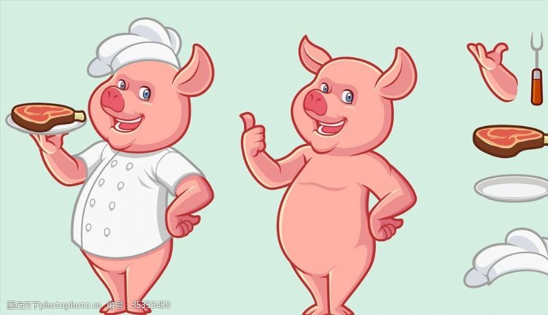 土猪肉卡通猪