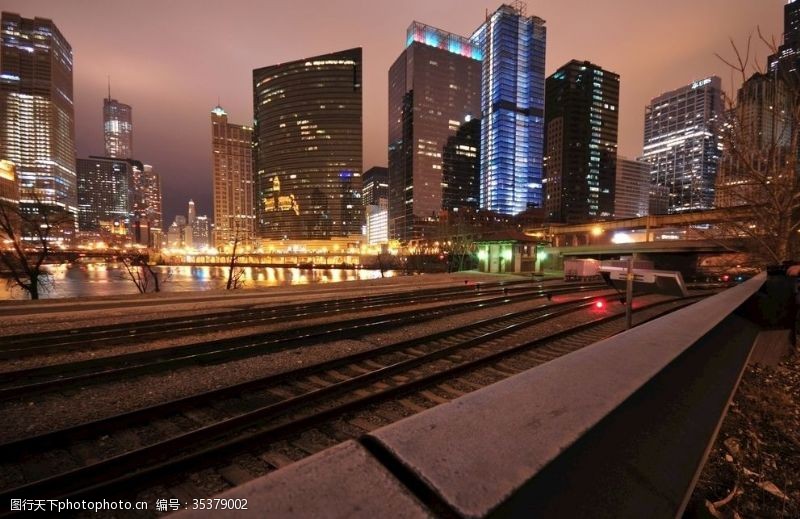 芝加哥市火车铁轨