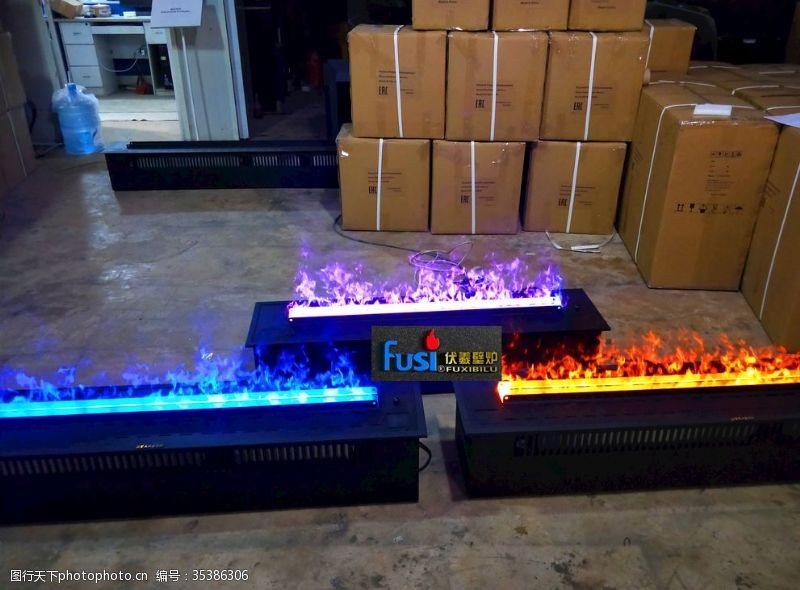 电壁炉伏羲沐烆3d火焰雾化仿真LED