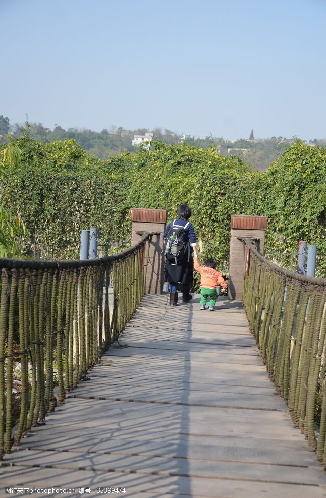 大熊猫基地吊桥
