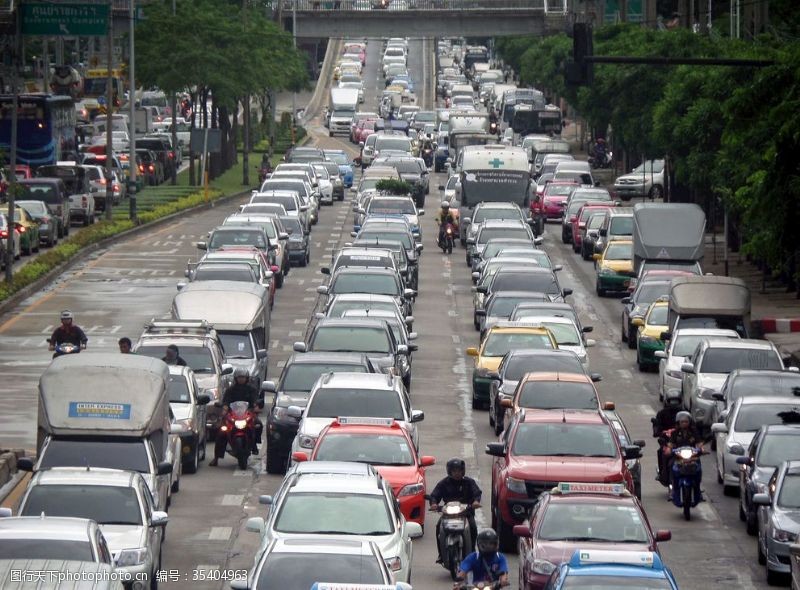 拥堵曼谷交通堵塞