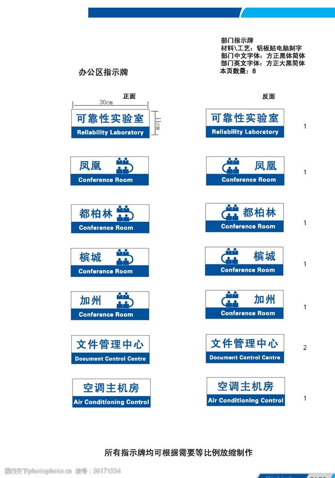 洗车台会议室门牌