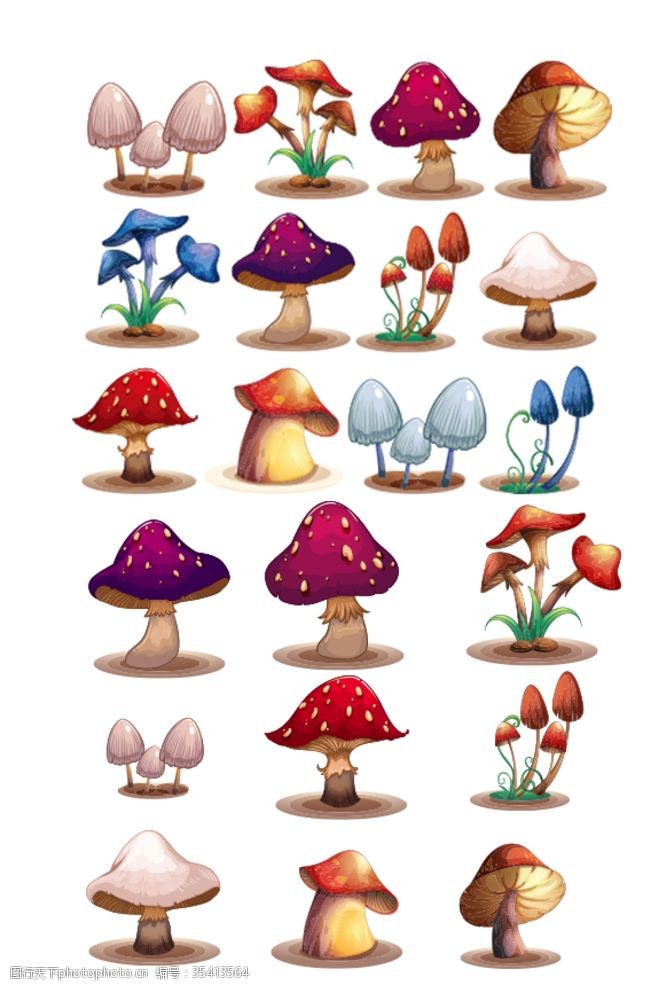 姬菇蘑菇素材