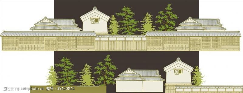 墙纸施工日本庭院风格