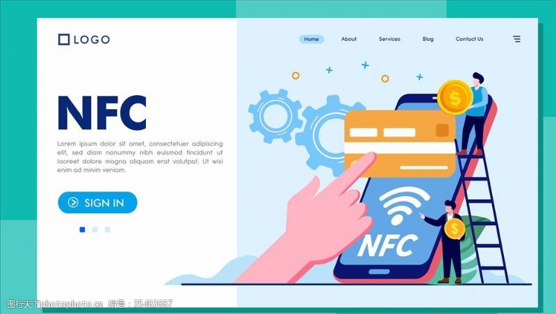 快捷支付NFC海报