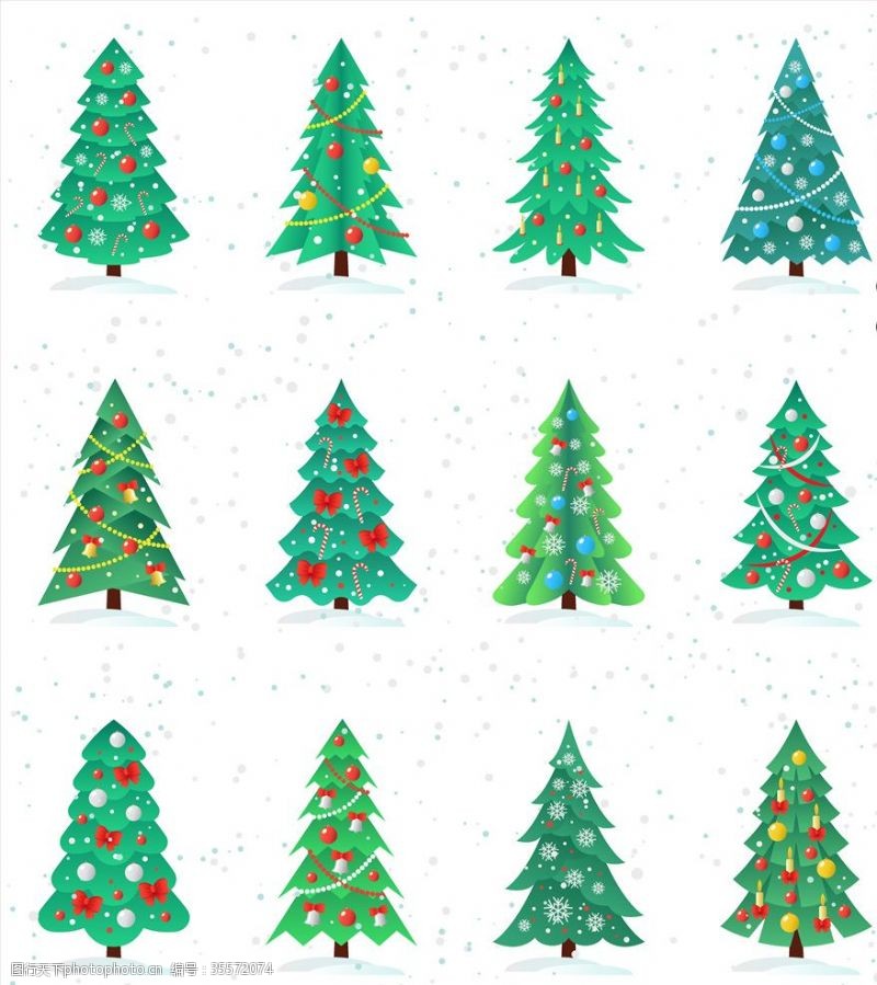 圣诞海报素材卡通圣诞树