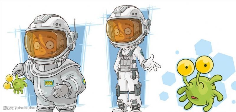 小学生航天宇航员插画