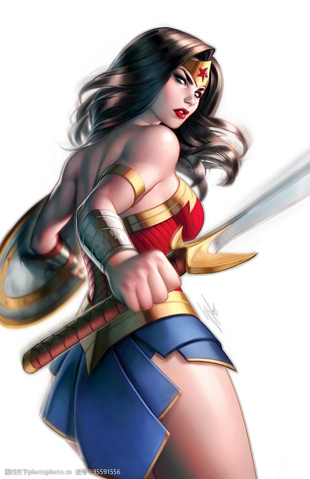 正义联盟DC超级英雄神奇女侠同人手绘
