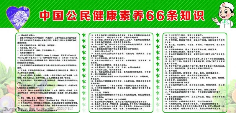 基本知识中国公民健康素养66条知识