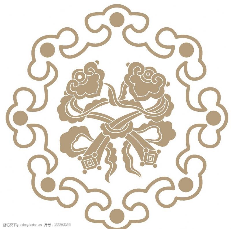 复古花纹木雕边框中式传统花纹图案