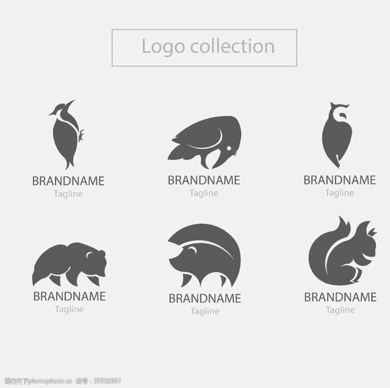 森系梅花鹿创意野生动物标志