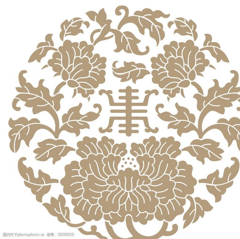 复古花纹木雕边框中式传统花纹图案