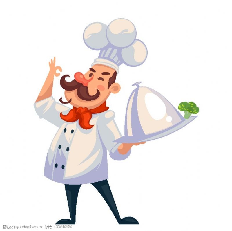 厨师卡通人物卡通厨师插画