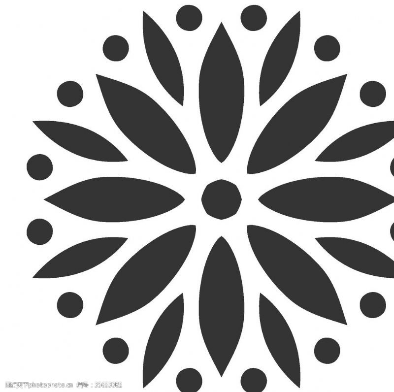 五角星图形简约纯色花纹装饰