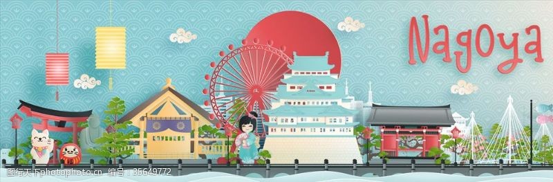 日本之旅名古屋旅游背景