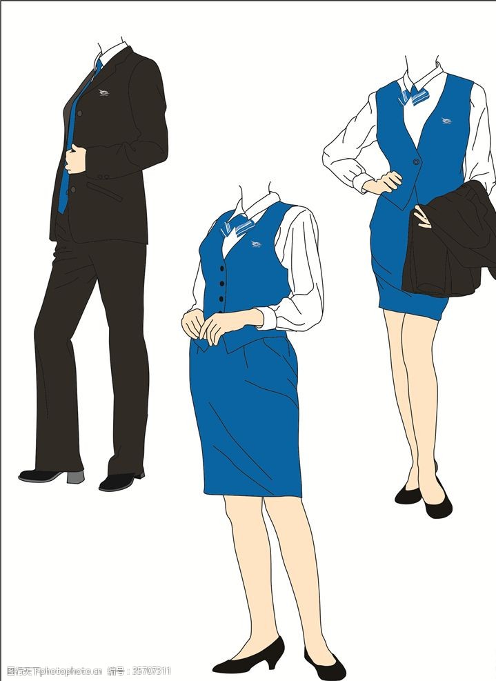 餐厅服务员女性制服