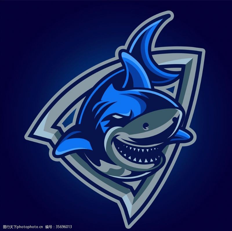 鱼肉鲨鱼插画