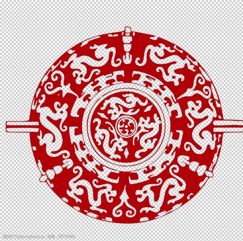 国庆经典素材古代龙纹纹样
