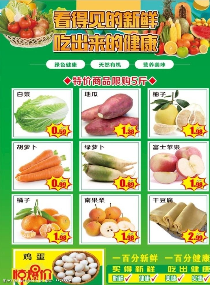 蔬菜超市展板水果蔬菜