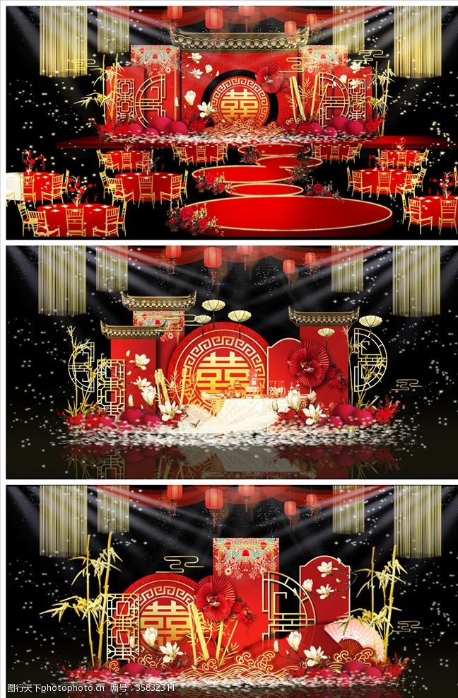 国内广告设计中国风婚礼效果图