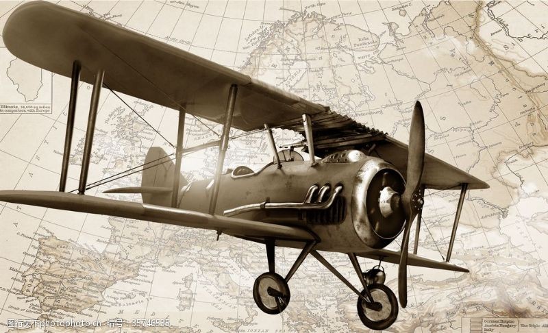 工业复古风复古飞机背景