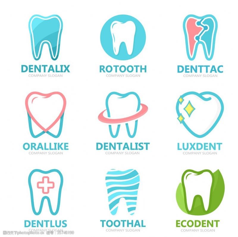 儿童牙齿牙科logo