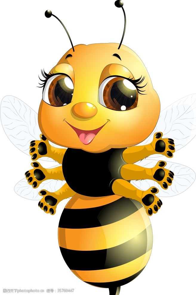 卡通蜂蜜罐小蜜蜂