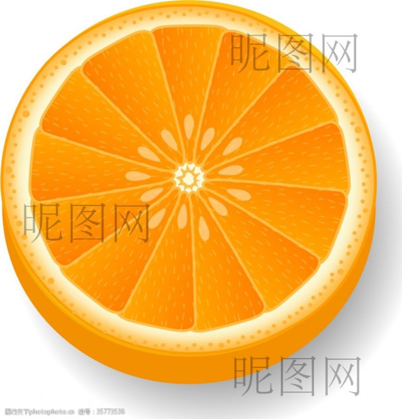 蔬菜超市展板橘子UI素材标识