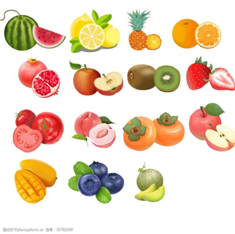 蔬菜超市展板彩绘水果