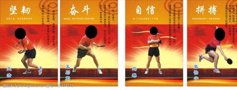 王励勤乒乓球海报