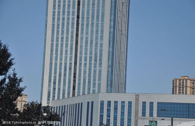 高楼林立楼体建筑外立面高楼景