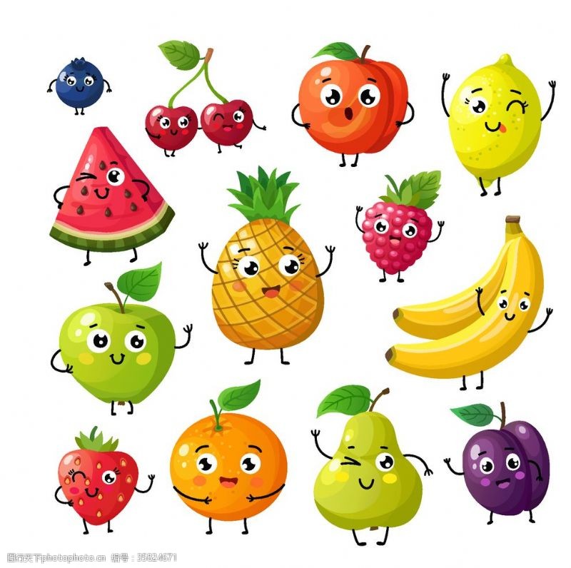 蔬菜超市展板卡通水果