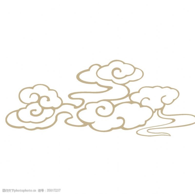 涂鸦画中国风传统云纹