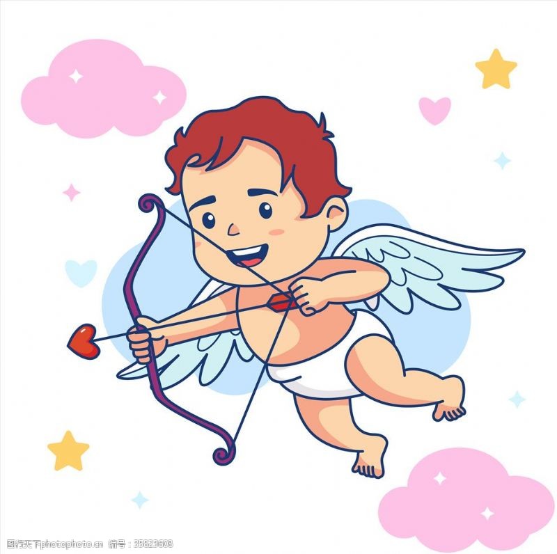 动物卡通模板下载小天使