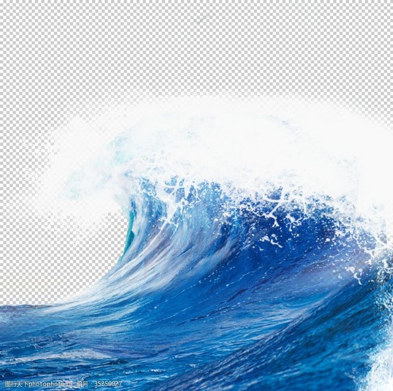 png透明底海洋波浪免抠素材