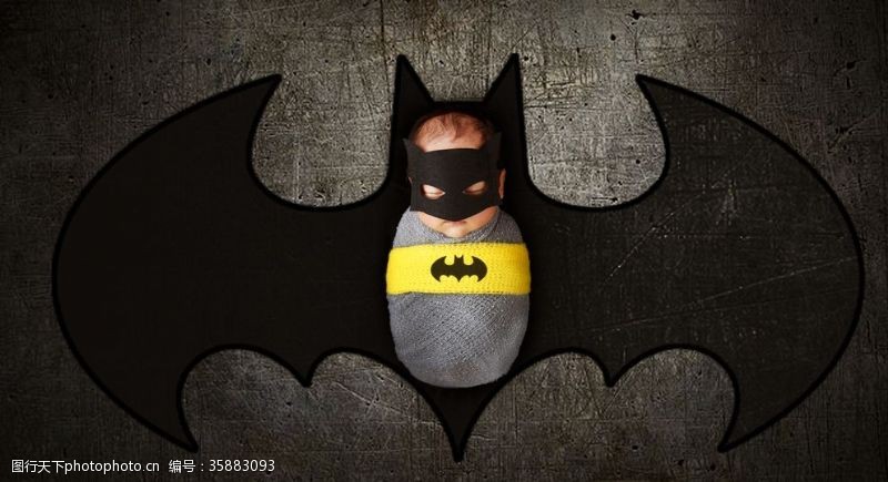 明星写真蝙蝠侠婴儿艺术照