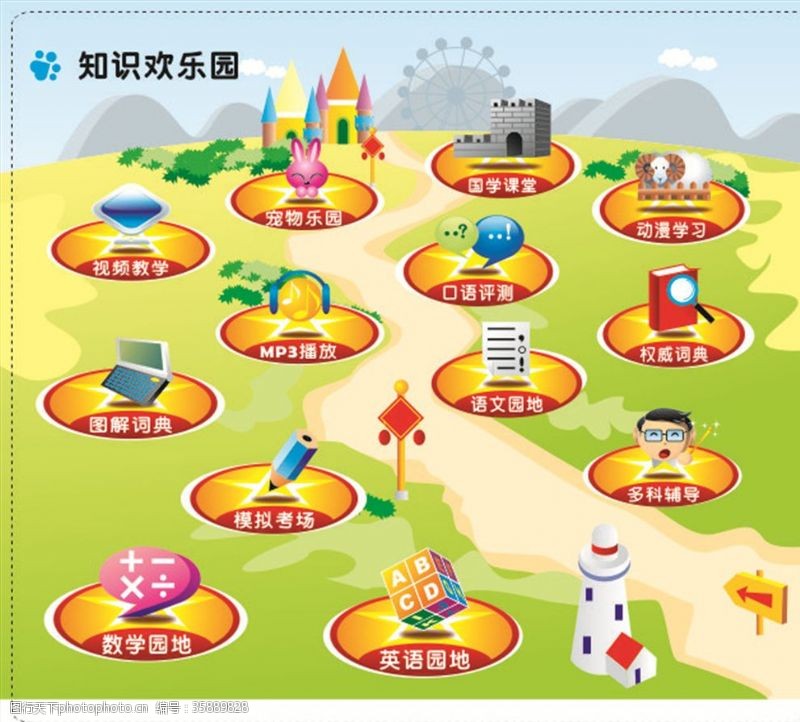 幼儿汉语拼音卡通海报